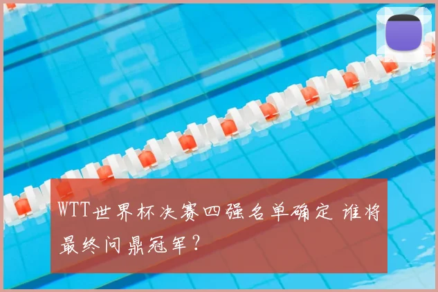 WTT世界杯决赛四强名单确定 谁将最终问鼎冠军？